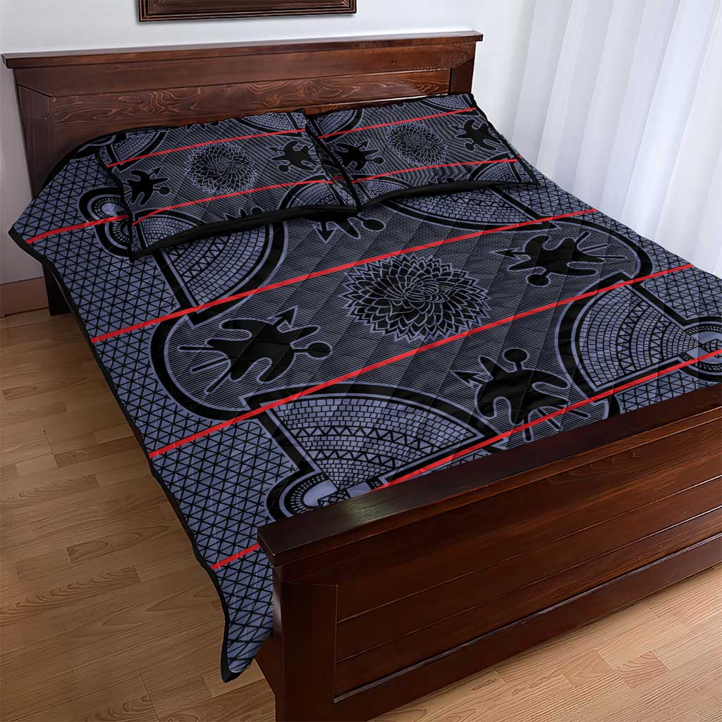 Basotho Blanket Quilt Bed Set Lesotho Seanamarena Heritage - Serenity LT15