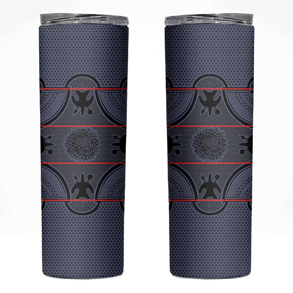Basotho Blanket Skinny Tumbler Lesotho Seanamarena Heritage - Serenity LT15