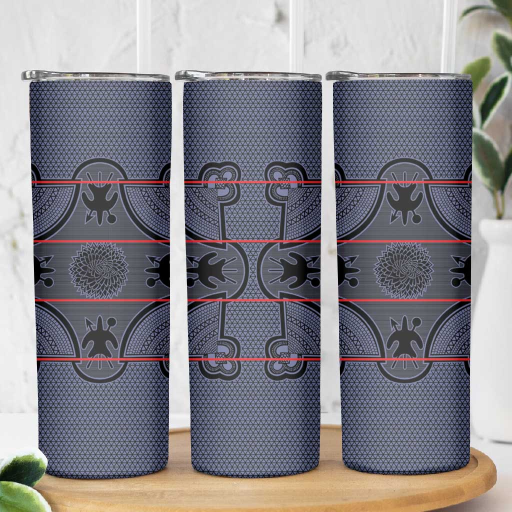 Basotho Blanket Skinny Tumbler Lesotho Seanamarena Heritage - Serenity LT15