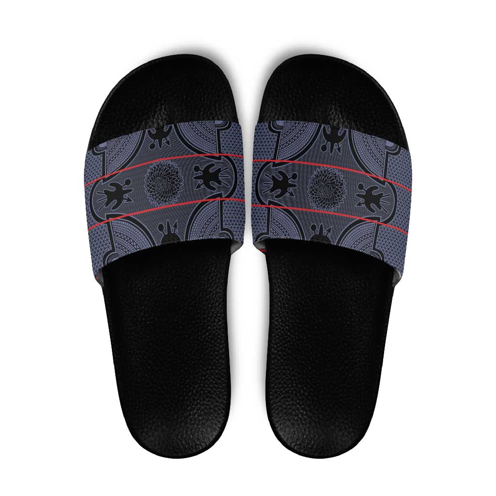 Lesotho Seanamarena Slide Sandals Basotho Traditional Blanket Style - Serenity LT15