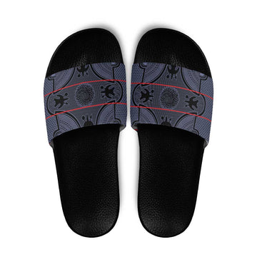 Lesotho Seanamarena Slide Sandals Basotho Traditional Blanket Style - Serenity LT15