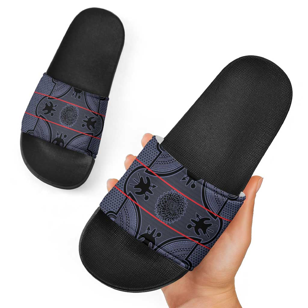 Lesotho Seanamarena Slide Sandals Basotho Traditional Blanket Style - Serenity LT15