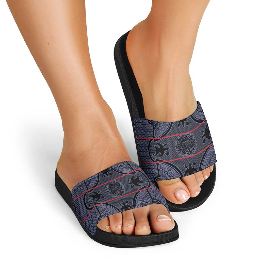 Lesotho Seanamarena Slide Sandals Basotho Traditional Blanket Style - Serenity LT15