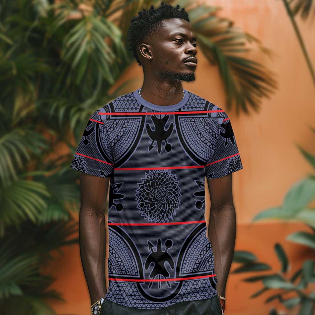 Basotho Blanket T shirt Lesotho Seanamarena Heritage - Serenity LT15