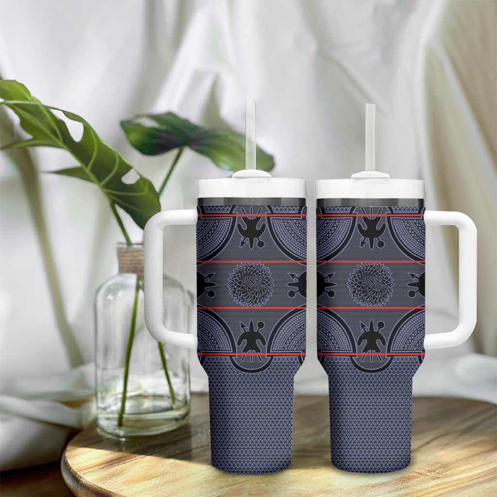 Basotho Blanket Tumbler With Handle Lesotho Seanamarena Heritage - Serenity LT15