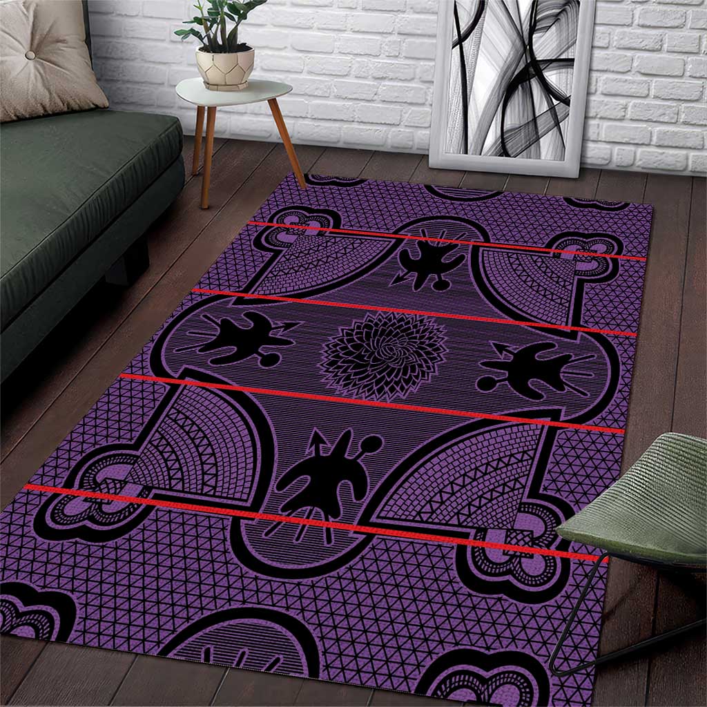 Basotho Blanket Area Rug Lesotho Seanamarena Heritage - Violet LT15