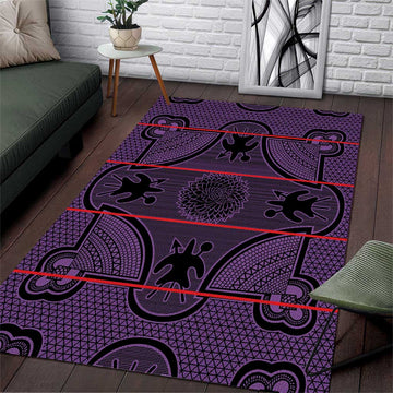 Basotho Blanket Area Rug Lesotho Seanamarena Heritage - Violet LT15