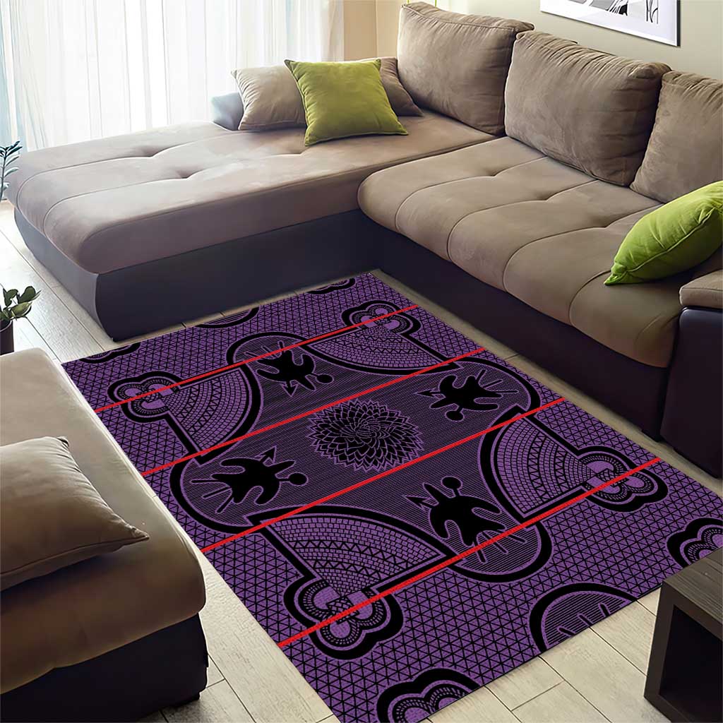 Basotho Blanket Area Rug Lesotho Seanamarena Heritage - Violet LT15