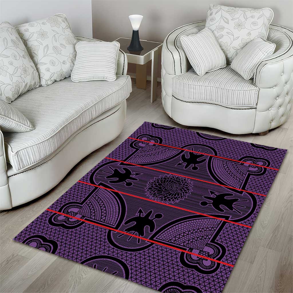 Basotho Blanket Area Rug Lesotho Seanamarena Heritage - Violet LT15