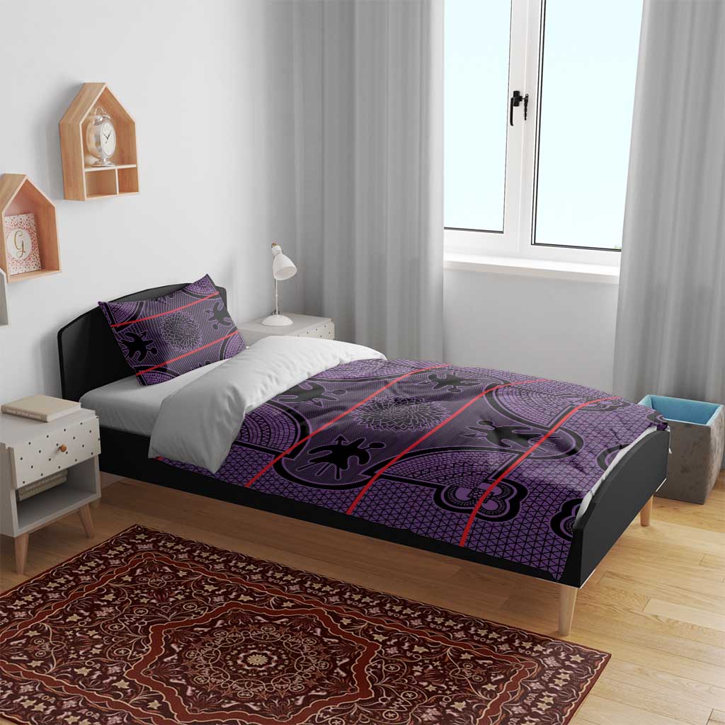 Basotho Blanket Bedding Set Lesotho Seanamarena Heritage - Violet LT15