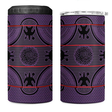Basotho Blanket 4 in 1 Can Cooler Tumbler Lesotho Seanamarena Heritage - Violet LT15