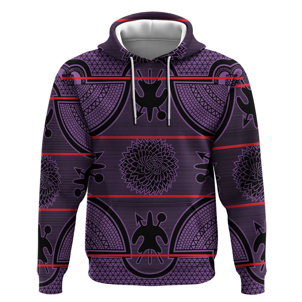 Lesotho Seanamarena Hoodie Basotho Traditional Blanket Style - Violet LT15