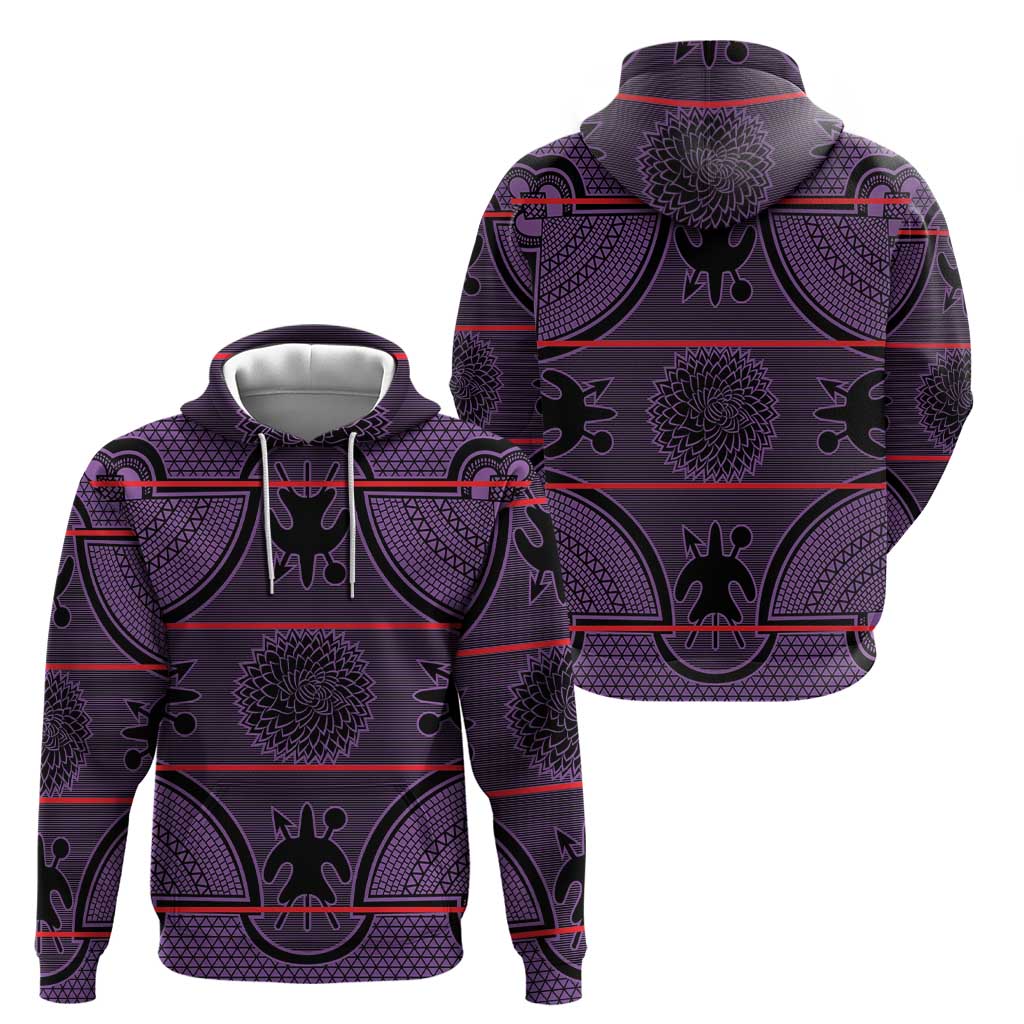 Lesotho Seanamarena Hoodie Basotho Traditional Blanket Style - Violet LT15