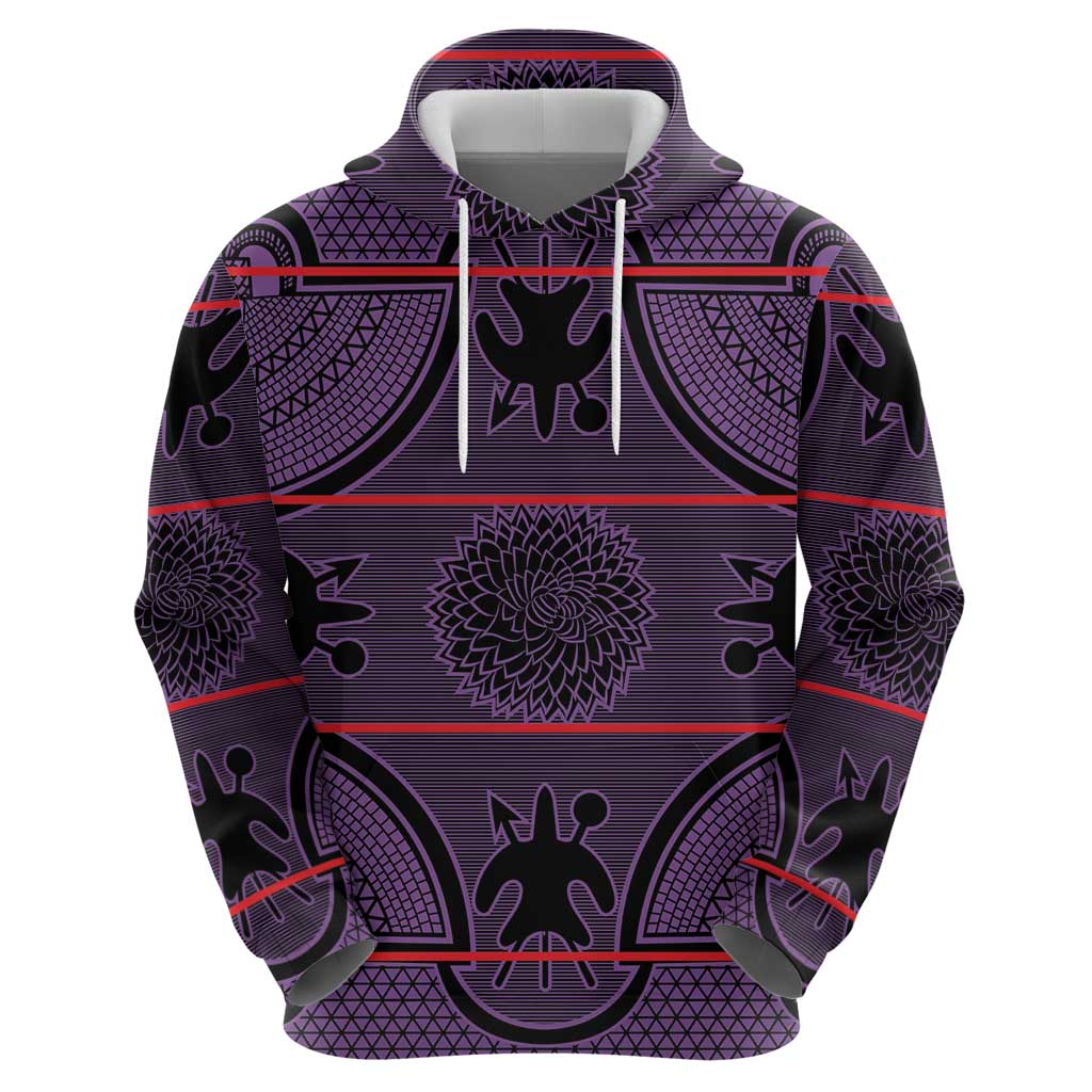 Lesotho Seanamarena Hoodie Basotho Traditional Blanket Style - Violet LT15