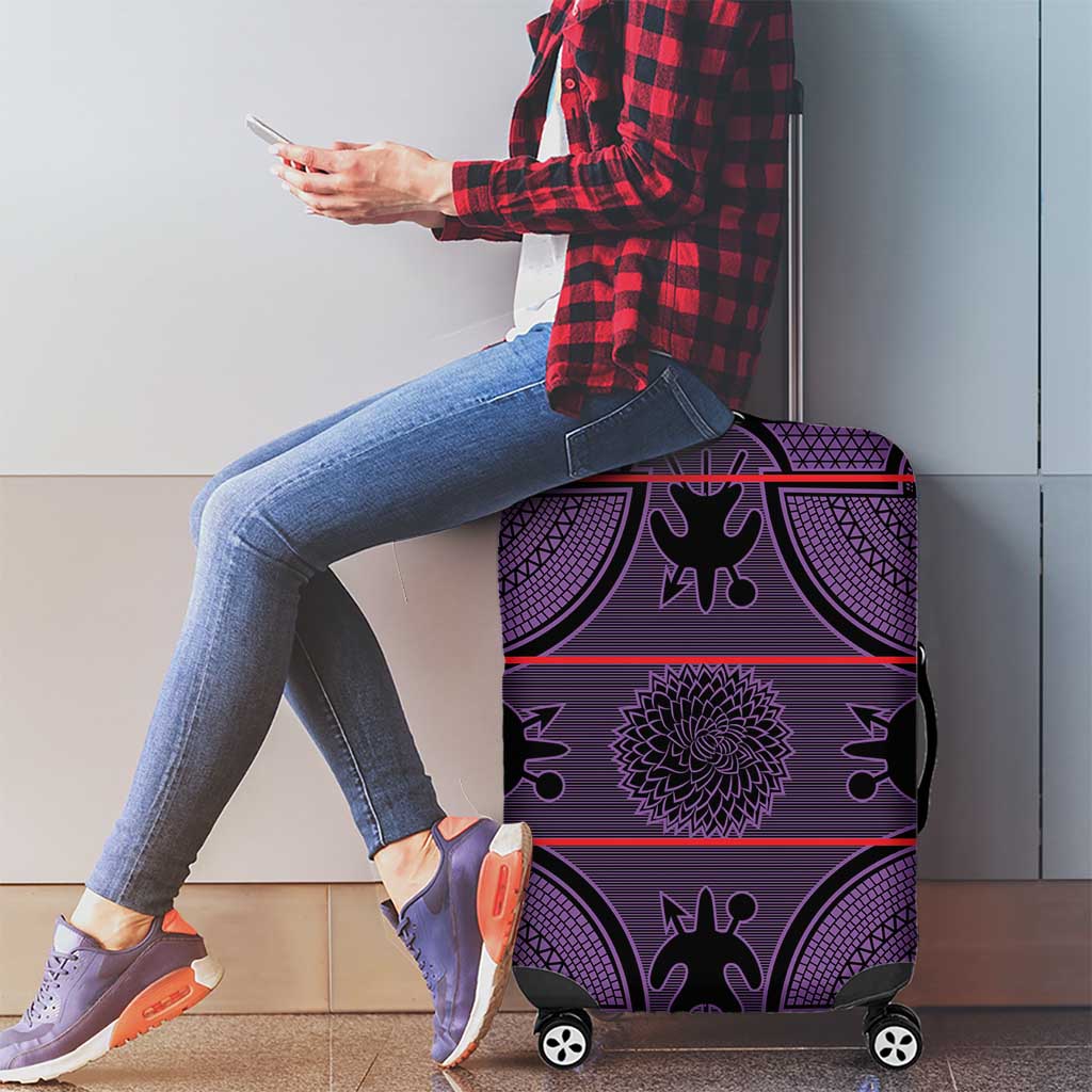 Lesotho Seanamarena Luggage Cover Basotho Traditional Blanket Style - Violet LT15