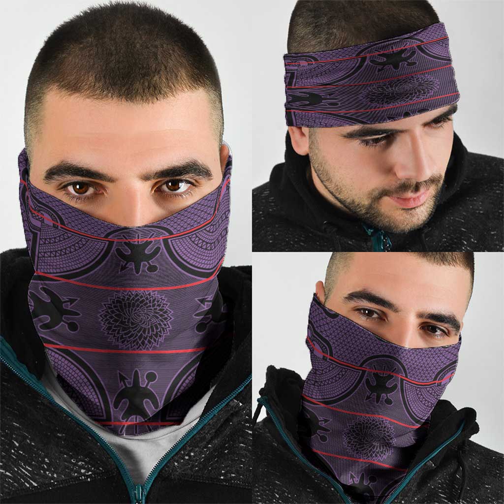 Lesotho Seanamarena Neck Gaiter Basotho Traditional Blanket Style - Violet LT15