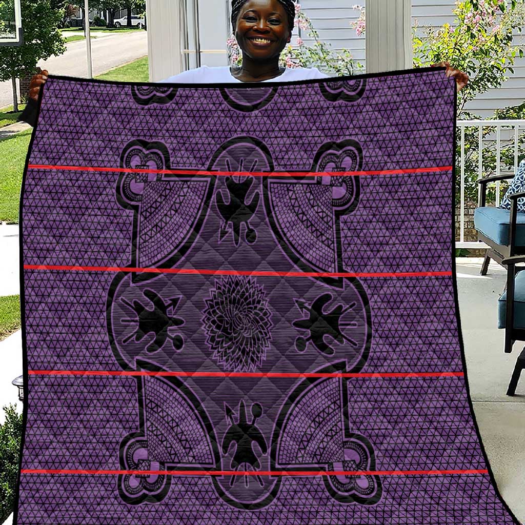 Basotho Blanket Quilt Lesotho Seanamarena Heritage - Violet LT15