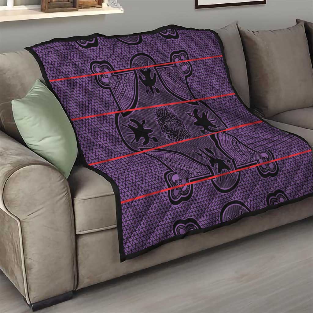 Basotho Blanket Quilt Lesotho Seanamarena Heritage - Violet LT15