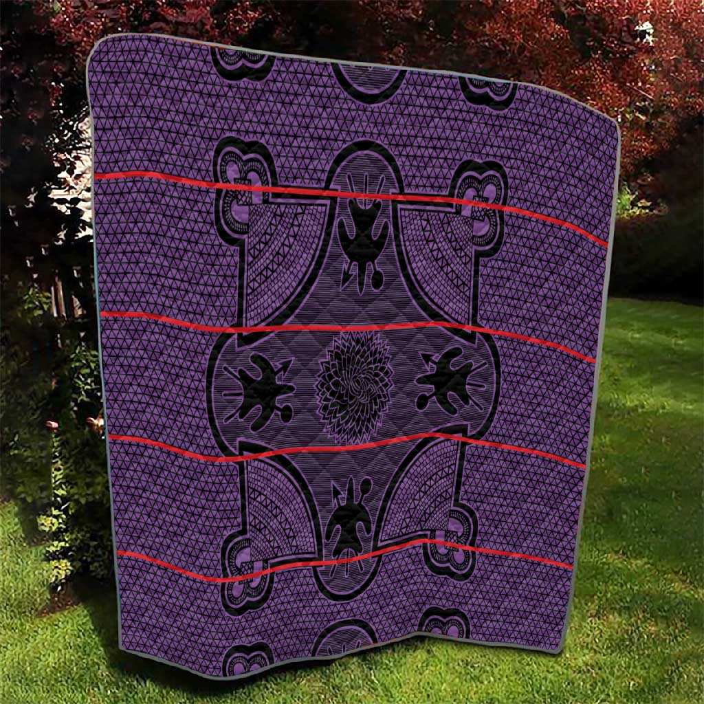 Basotho Blanket Quilt Lesotho Seanamarena Heritage - Violet LT15