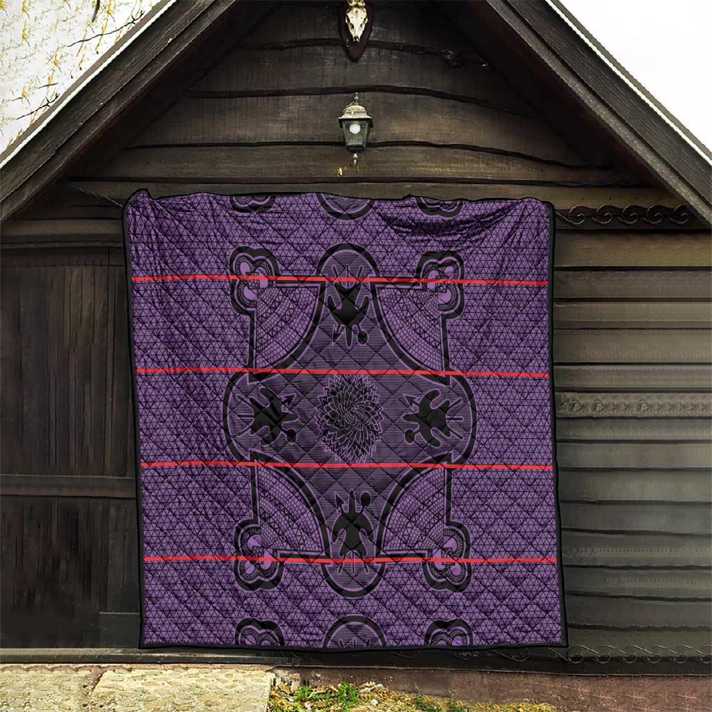 Basotho Blanket Quilt Lesotho Seanamarena Heritage - Violet LT15