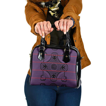 Lesotho Seanamarena Shoulder Handbag Basotho Traditional Blanket Style - Violet LT15