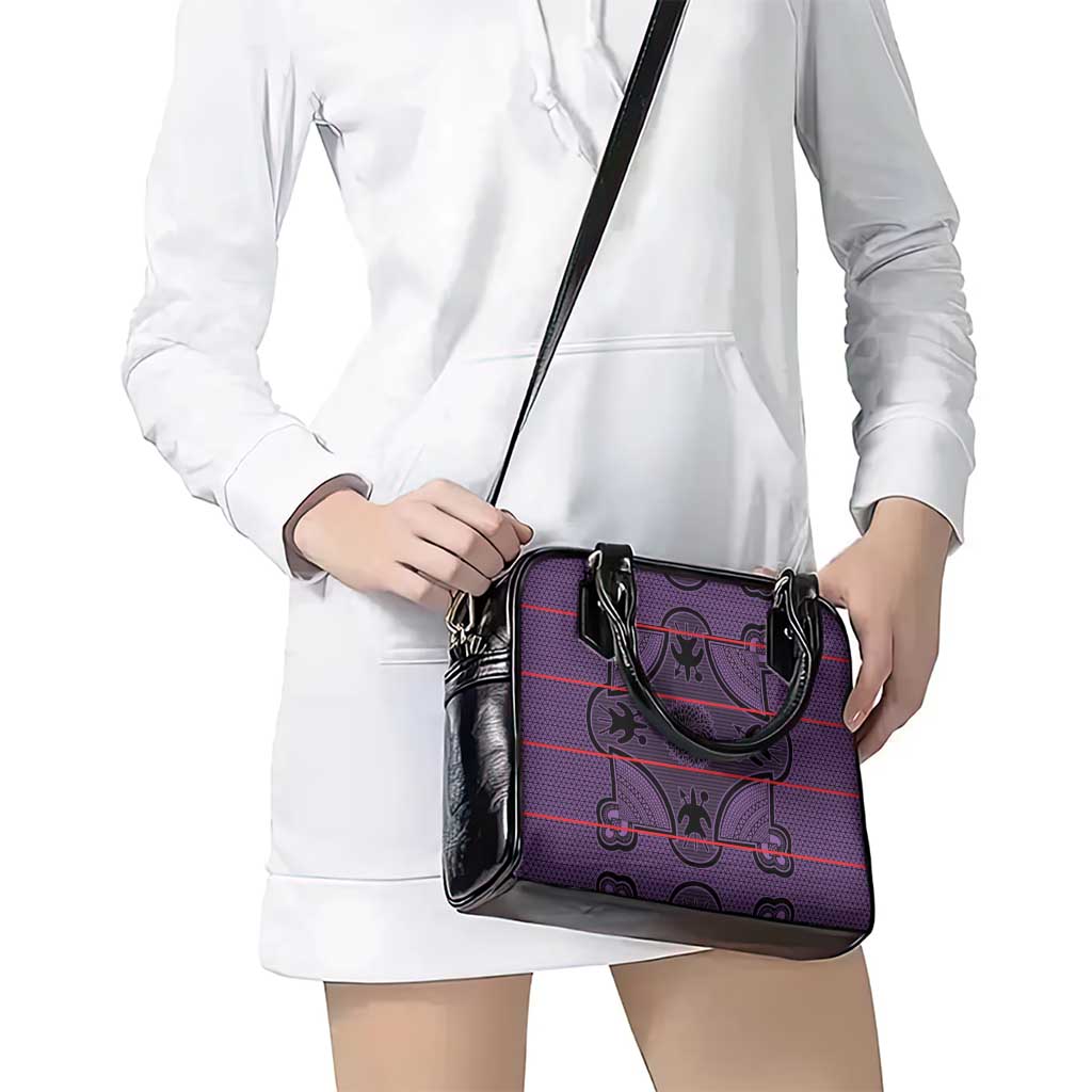 Lesotho Seanamarena Shoulder Handbag Basotho Traditional Blanket Style - Violet LT15