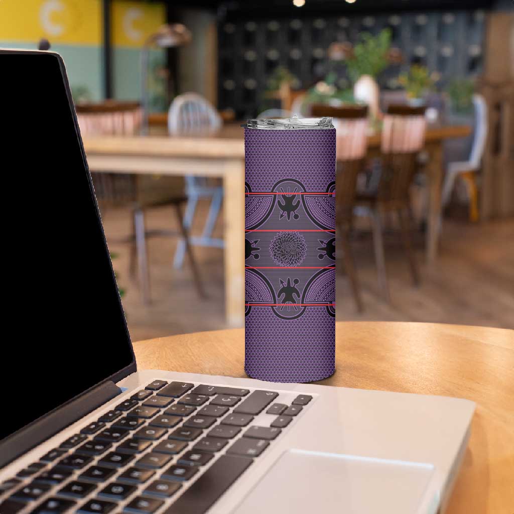 Basotho Blanket Skinny Tumbler Lesotho Seanamarena Heritage - Violet LT15