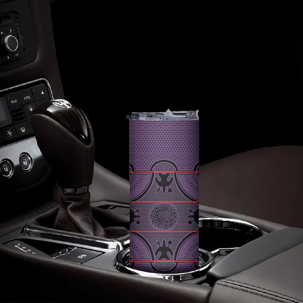 Basotho Blanket Skinny Tumbler Lesotho Seanamarena Heritage - Violet LT15