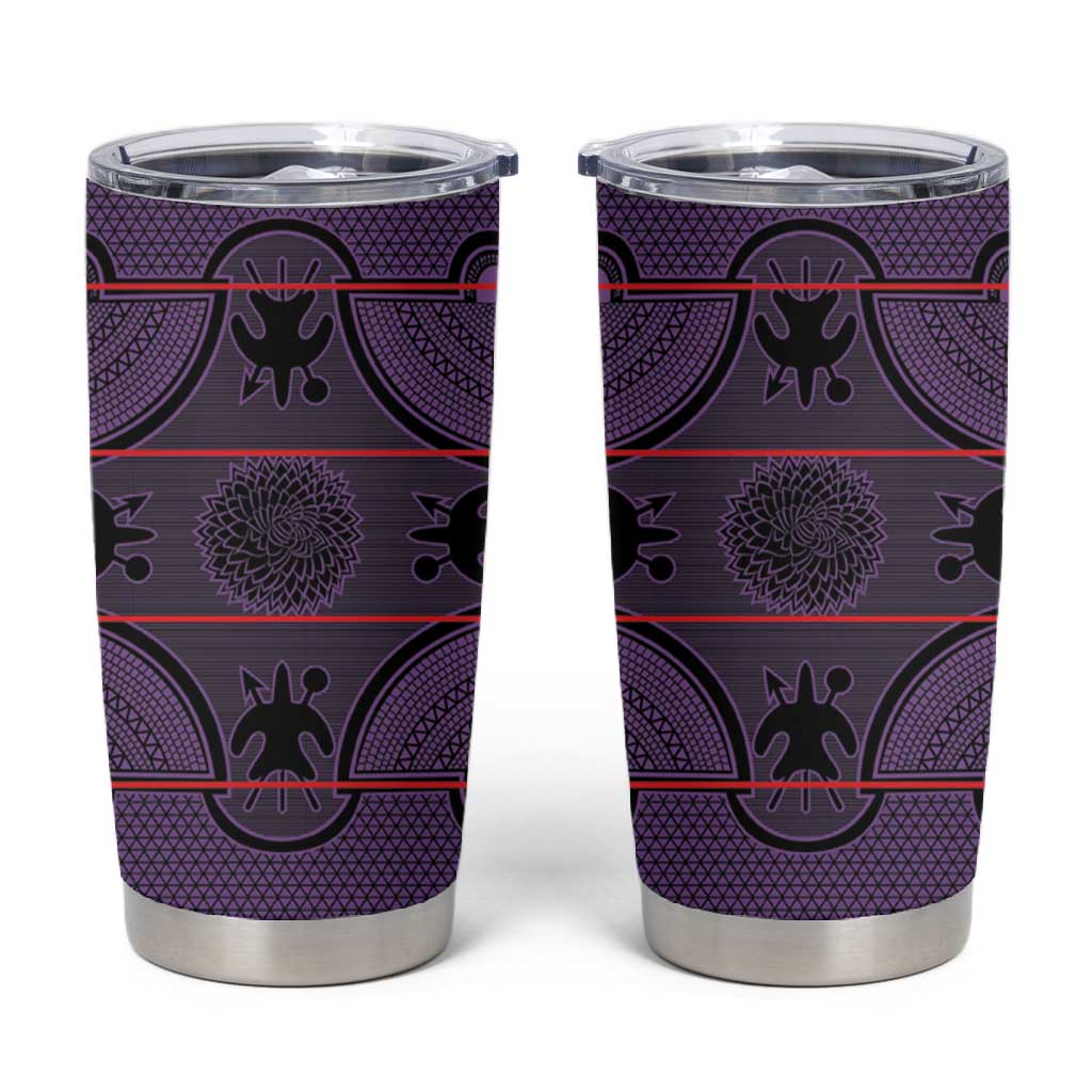 Basotho Blanket Tumbler Cup Lesotho Seanamarena Heritage - Violet LT15