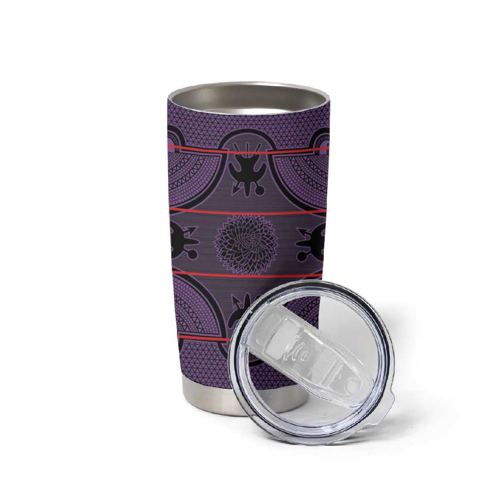 Basotho Blanket Tumbler Cup Lesotho Seanamarena Heritage - Violet LT15
