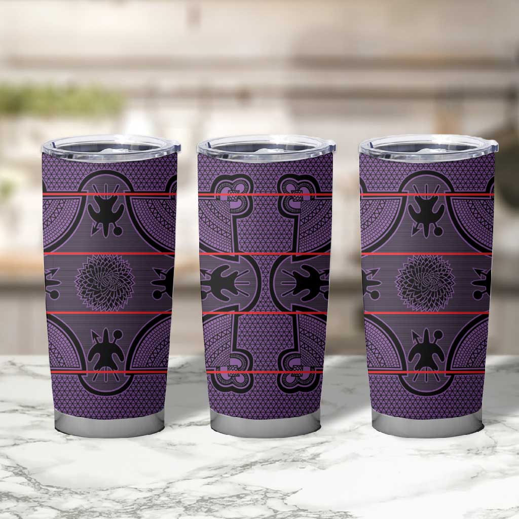 Basotho Blanket Tumbler Cup Lesotho Seanamarena Heritage - Violet LT15