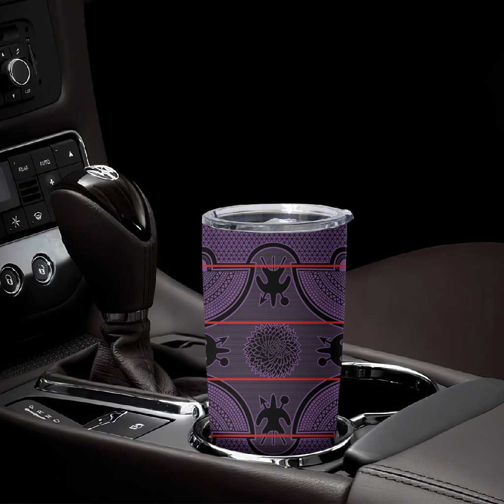 Basotho Blanket Tumbler Cup Lesotho Seanamarena Heritage - Violet LT15