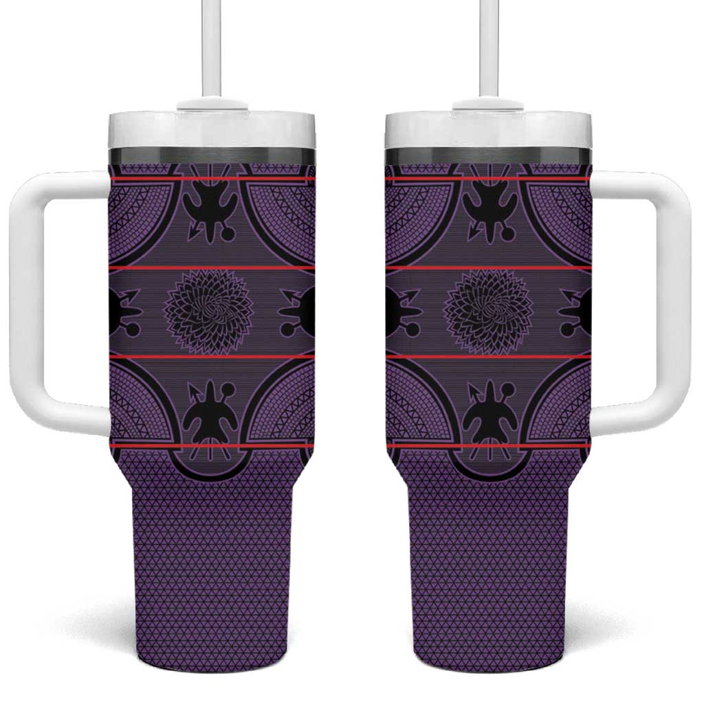 Basotho Blanket Tumbler With Handle Lesotho Seanamarena Heritage - Violet LT15