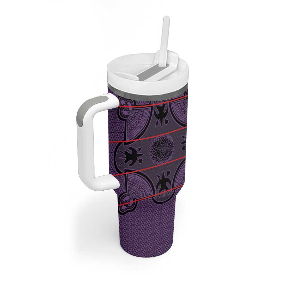 Basotho Blanket Tumbler With Handle Lesotho Seanamarena Heritage - Violet LT15