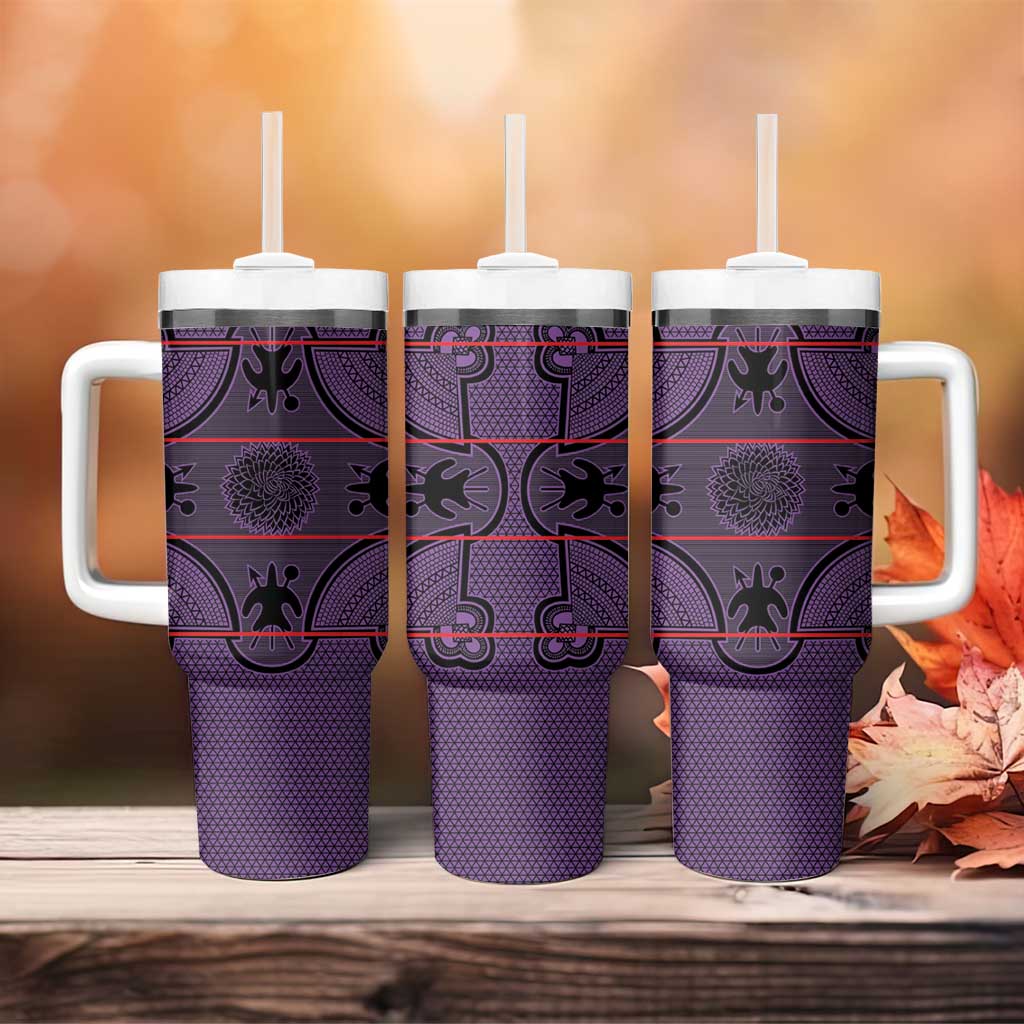 Basotho Blanket Tumbler With Handle Lesotho Seanamarena Heritage - Violet LT15