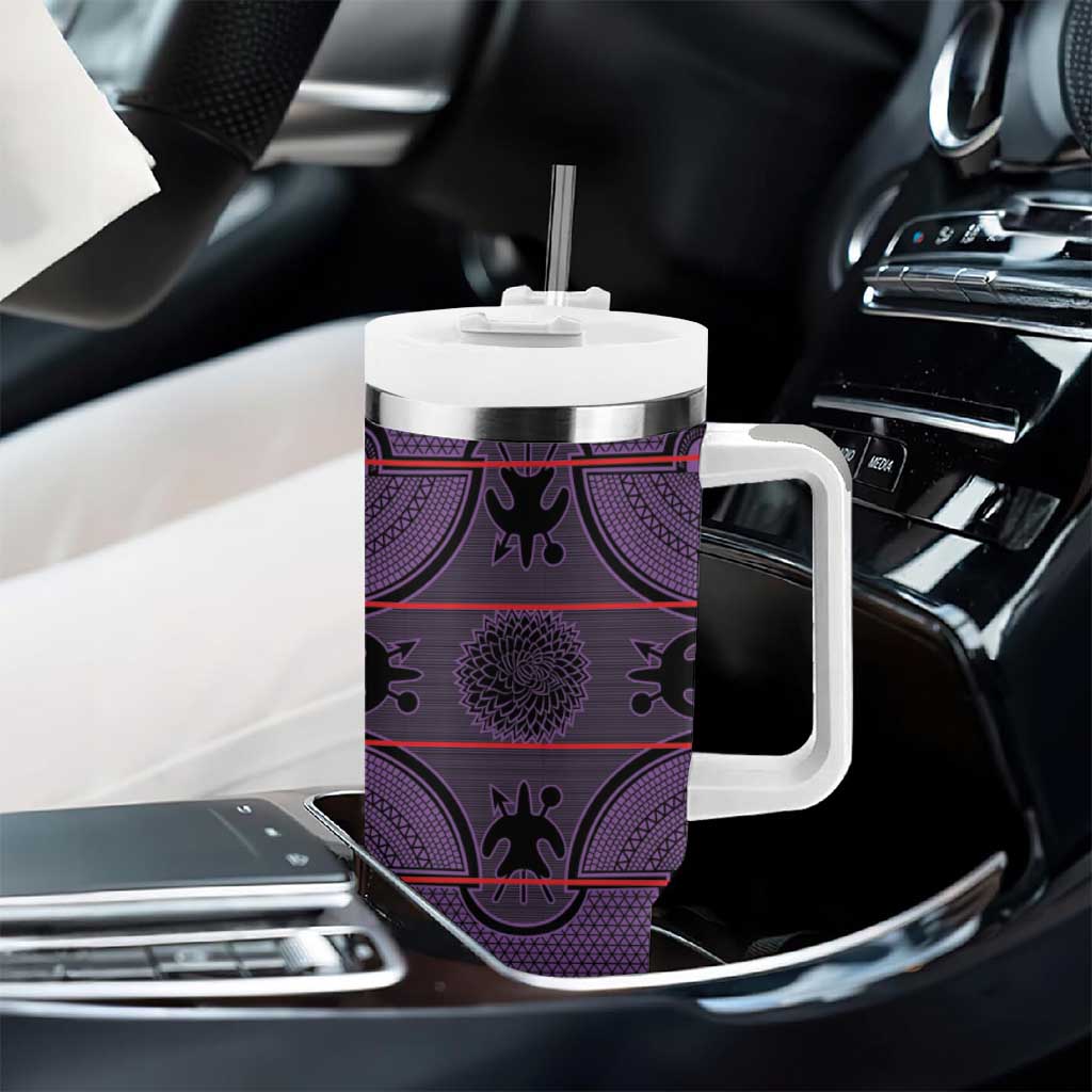 Basotho Blanket Tumbler With Handle Lesotho Seanamarena Heritage - Violet LT15