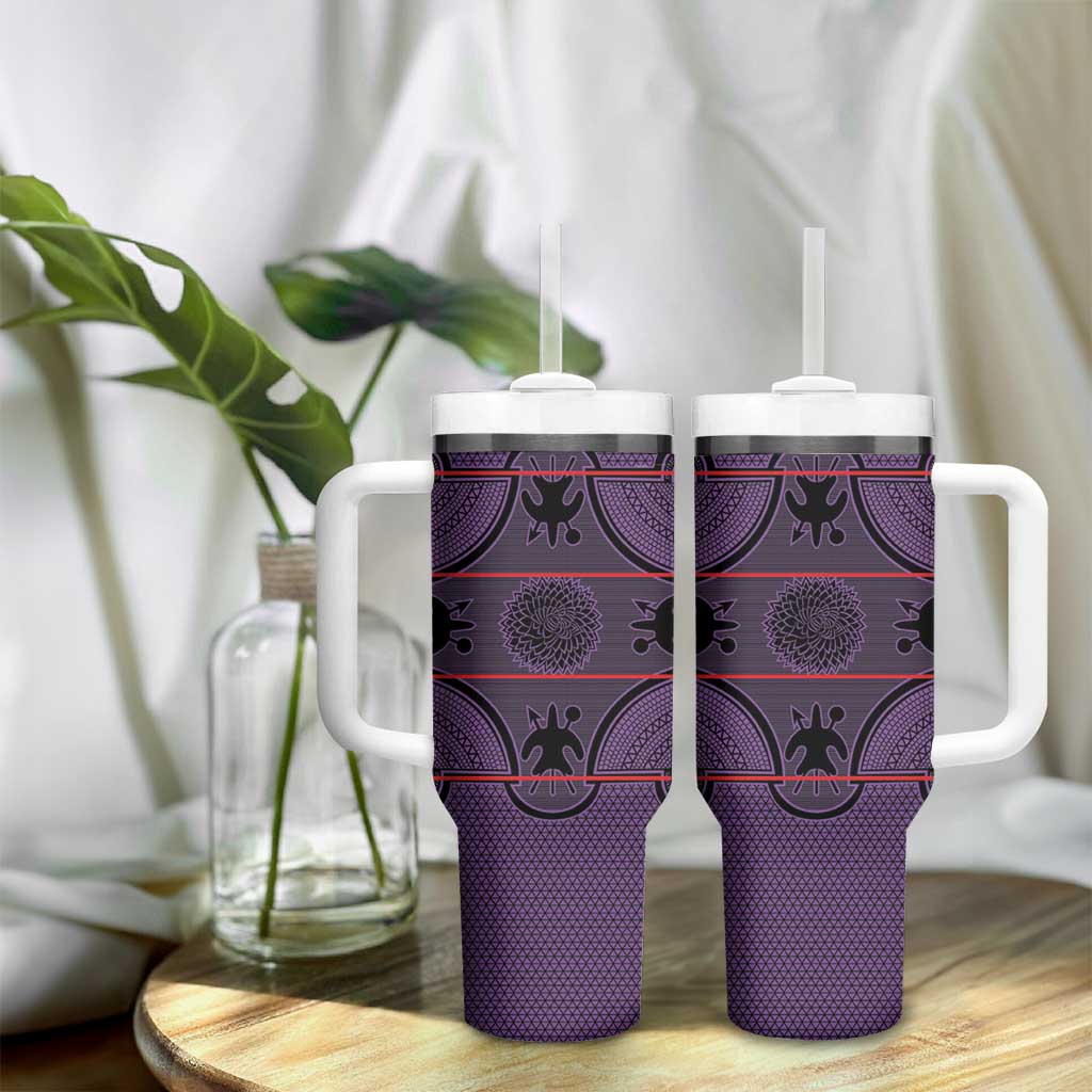 Basotho Blanket Tumbler With Handle Lesotho Seanamarena Heritage - Violet LT15