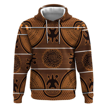 Lesotho Seanamarena Hoodie Basotho Traditional Blanket Style - Orange LT15