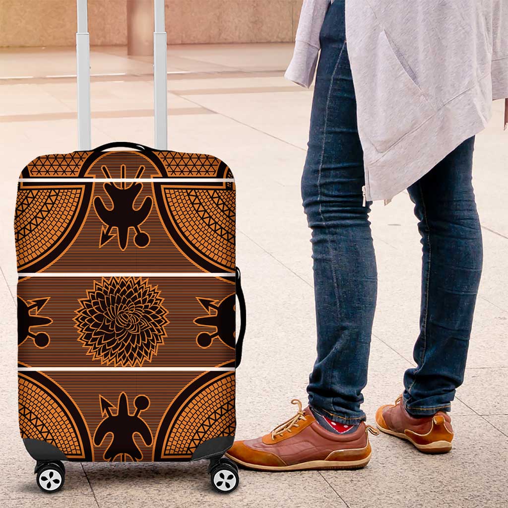 Lesotho Seanamarena Luggage Cover Basotho Traditional Blanket Style - Orange LT15