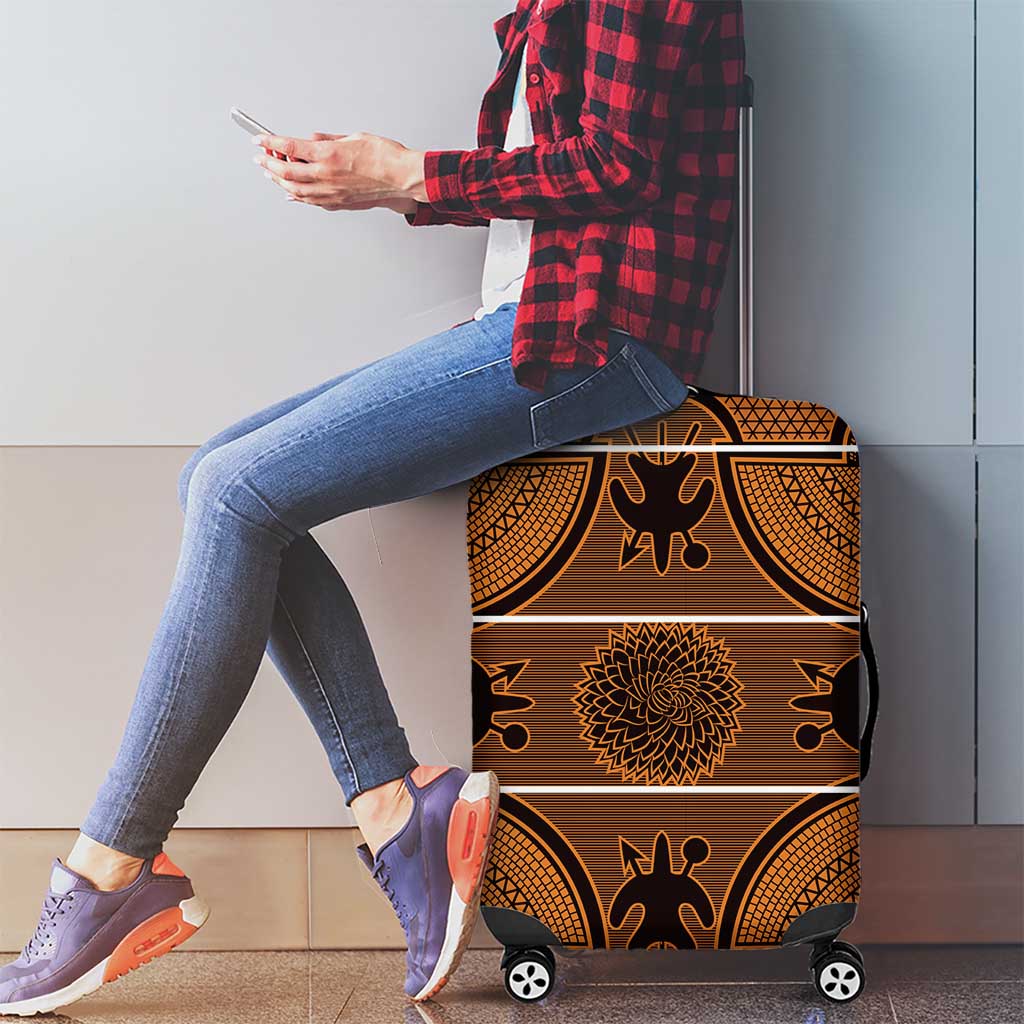 Lesotho Seanamarena Luggage Cover Basotho Traditional Blanket Style - Orange LT15