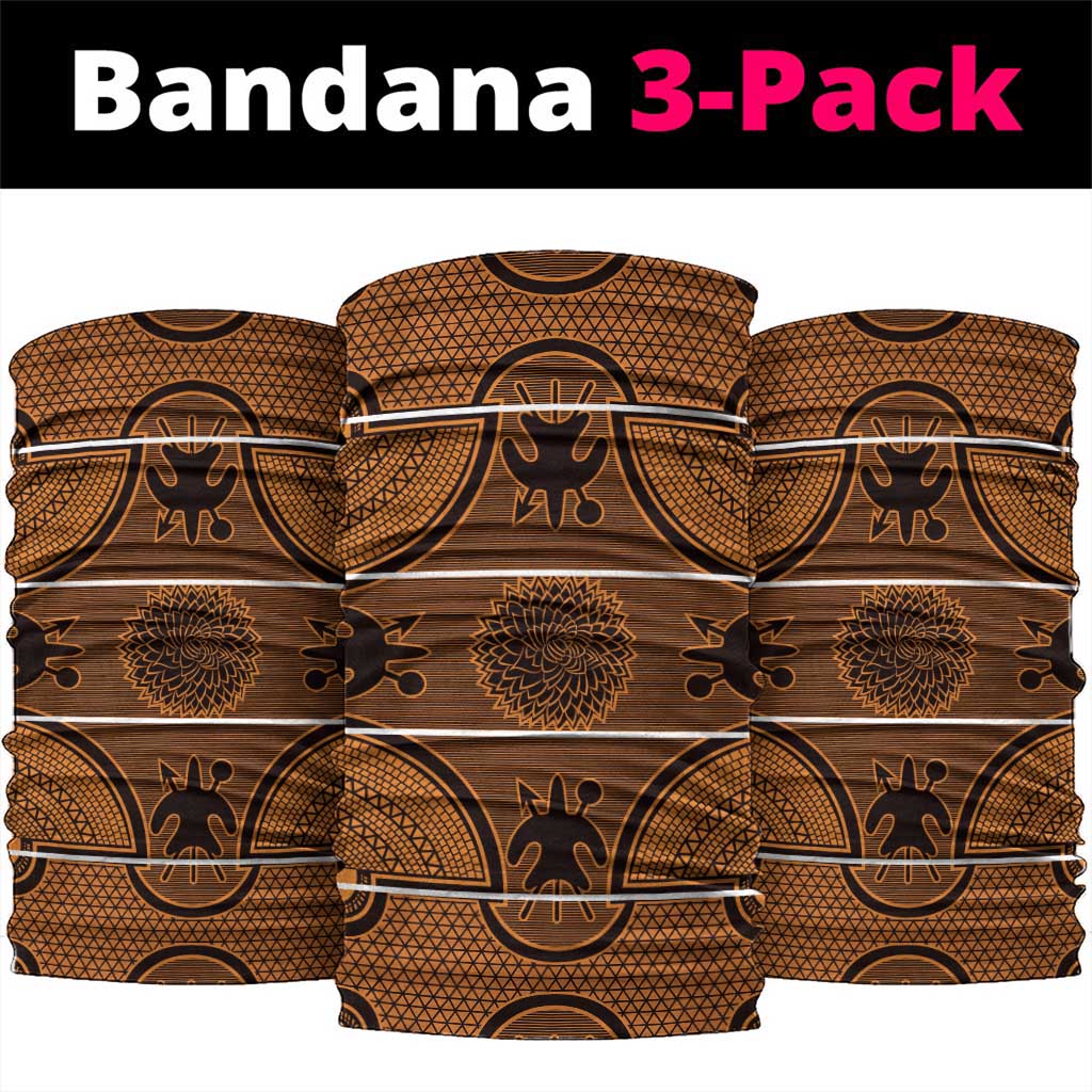 Lesotho Seanamarena Neck Gaiter Basotho Traditional Blanket Style - Orange LT15