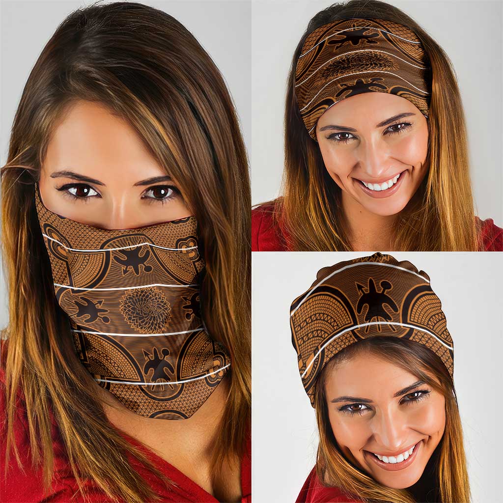 Lesotho Seanamarena Neck Gaiter Basotho Traditional Blanket Style - Orange LT15