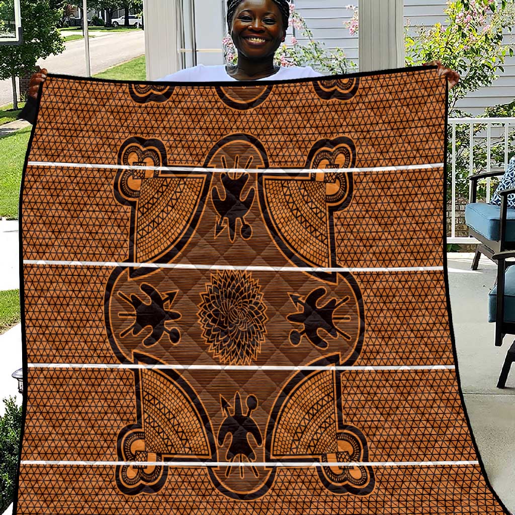 Basotho Blanket Quilt Lesotho Seanamarena Heritage - Orange LT15