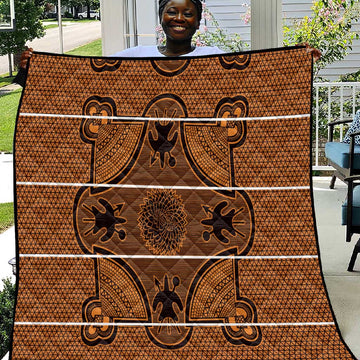 Basotho Blanket Quilt Lesotho Seanamarena Heritage - Orange LT15