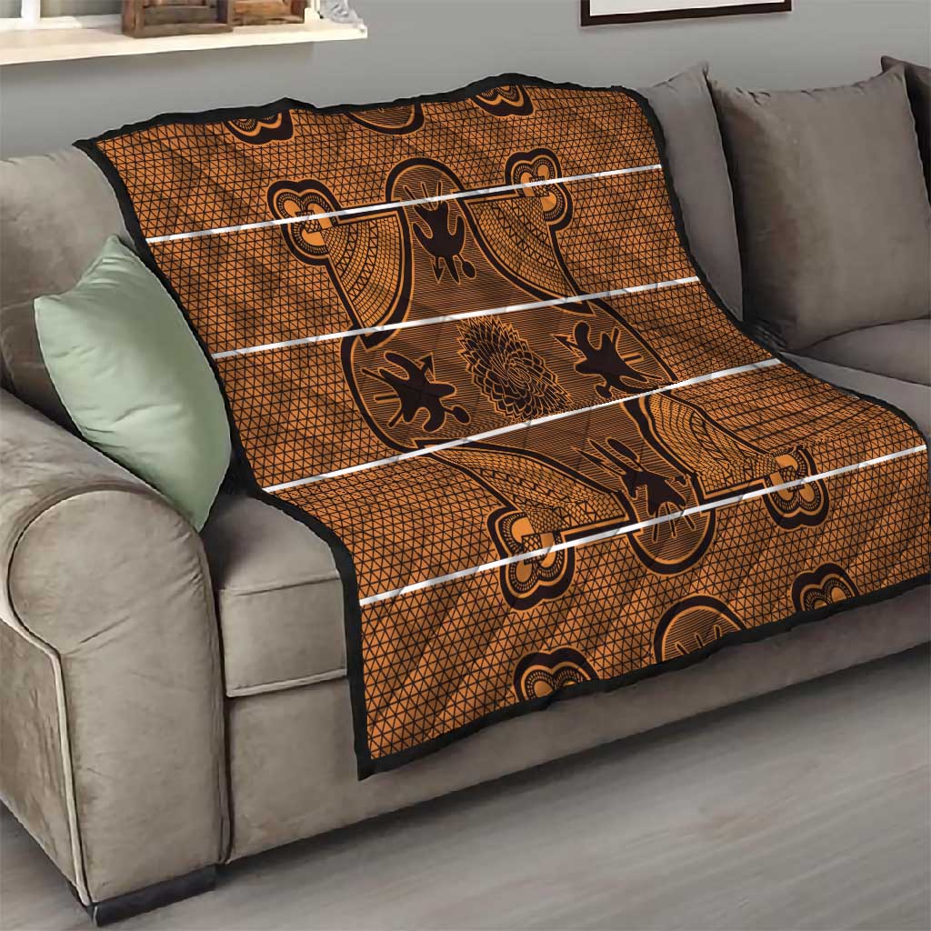 Basotho Blanket Quilt Lesotho Seanamarena Heritage - Orange LT15