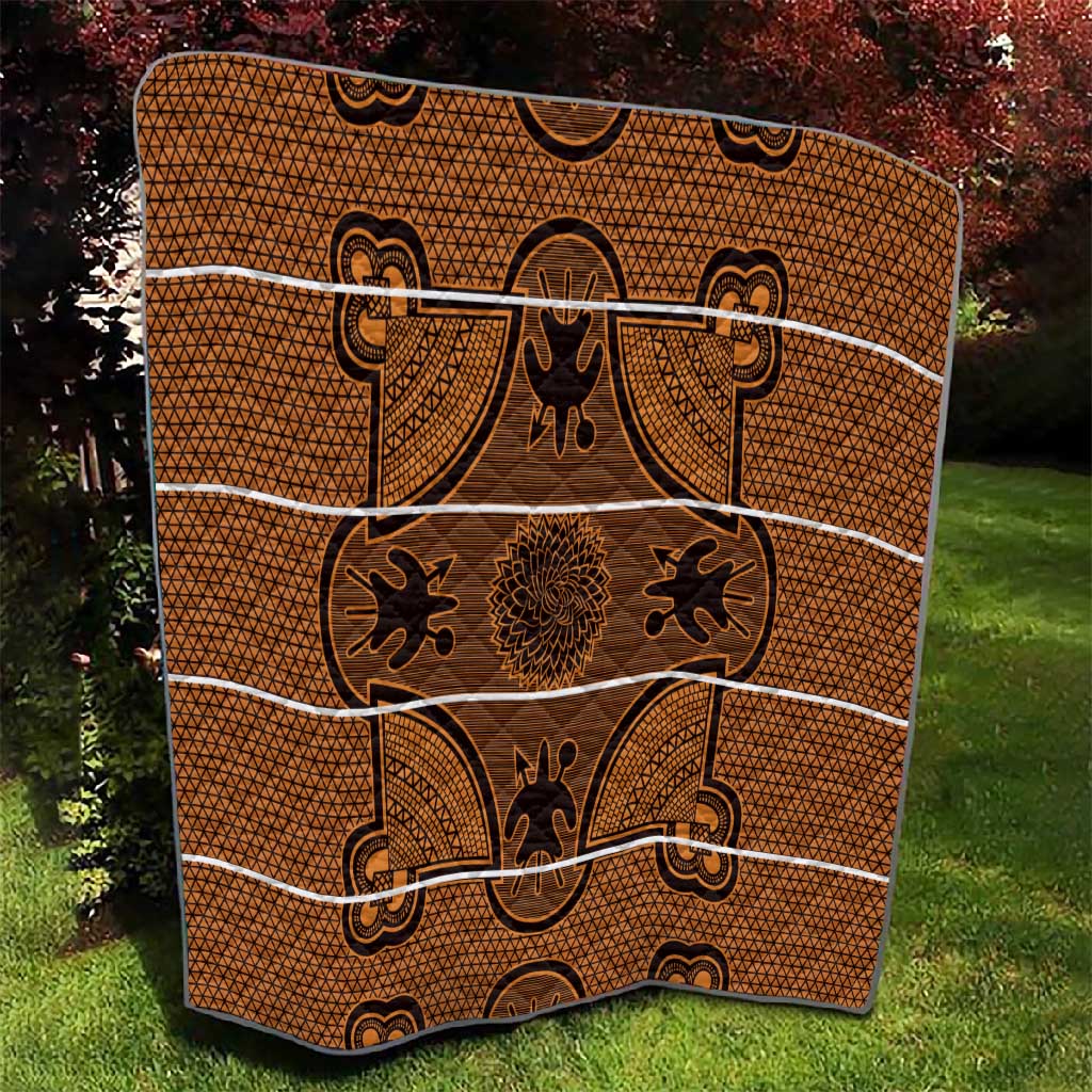 Basotho Blanket Quilt Lesotho Seanamarena Heritage - Orange LT15