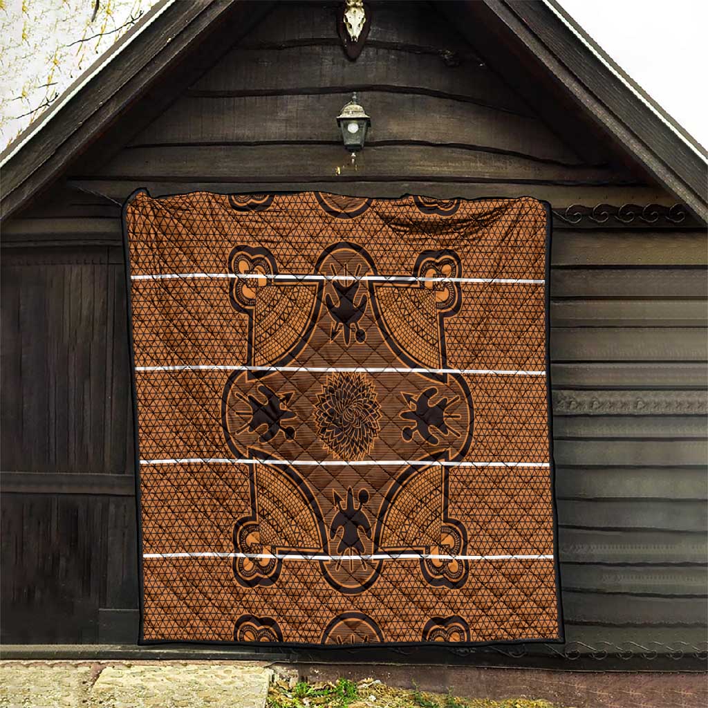 Basotho Blanket Quilt Lesotho Seanamarena Heritage - Orange LT15
