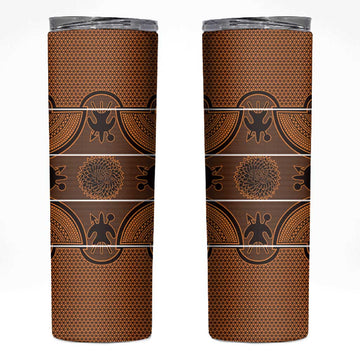 Basotho Blanket Skinny Tumbler Lesotho Seanamarena Heritage - Orange LT15