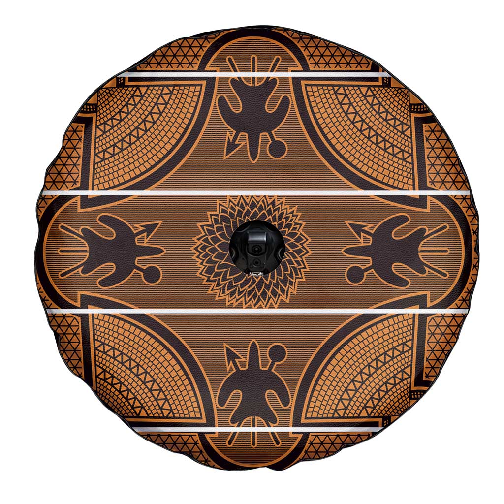 Lesotho Seanamarena Spare Tire Cover Basotho Traditional Blanket Style - Orange LT15