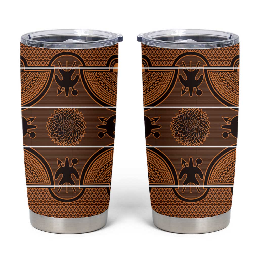Basotho Blanket Tumbler Cup Lesotho Seanamarena Heritage - Orange LT15